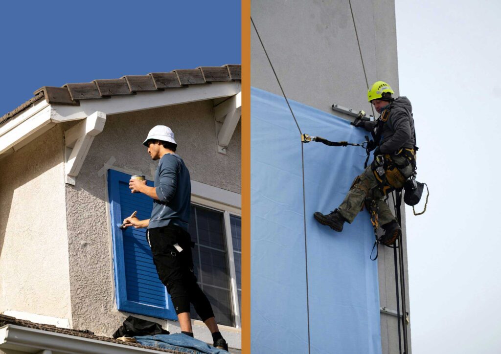 DIY versus professional exterior house painting comparison