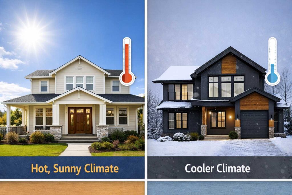 How exterior house paint colour performs differently in hot and cold climates