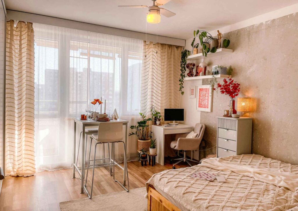 Finished home interior styled to look expensive on a budget