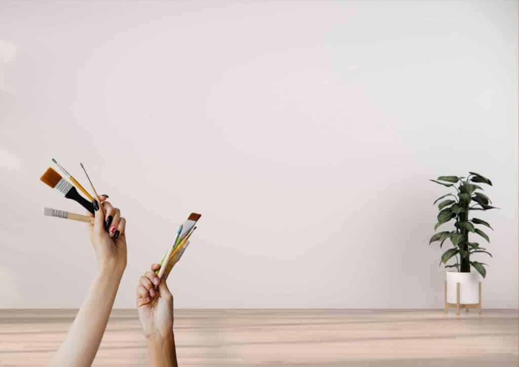 Freshly painted walls and trim creating a clean, high-end look