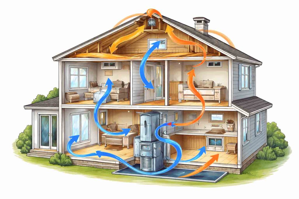 How airflow, moisture, and porous materials contribute to household odors