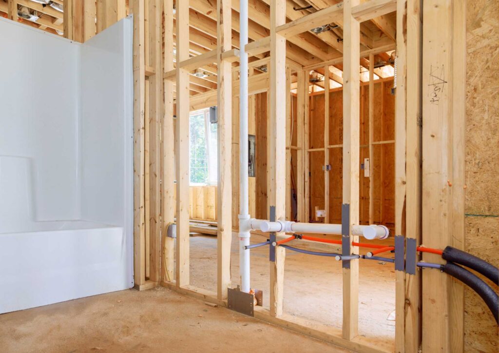 Older home gut remodel revealing outdated wiring and hidden structural issues