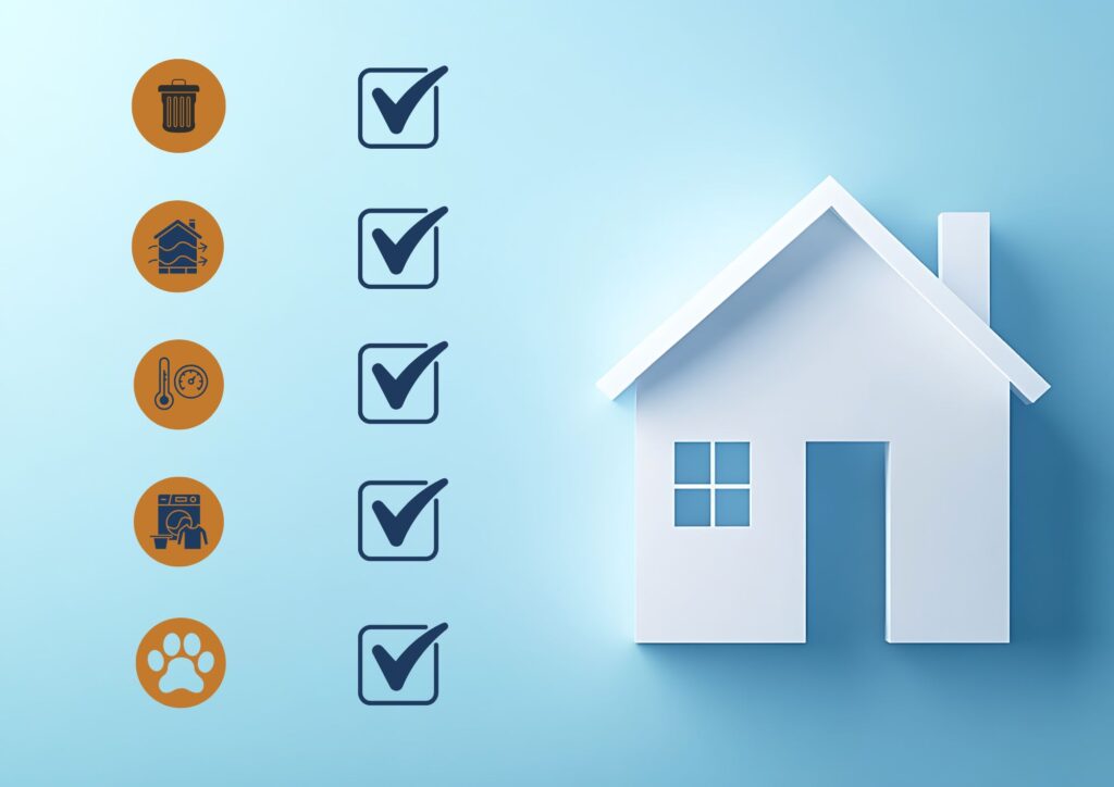 Pre showing checklist to eliminate household odors