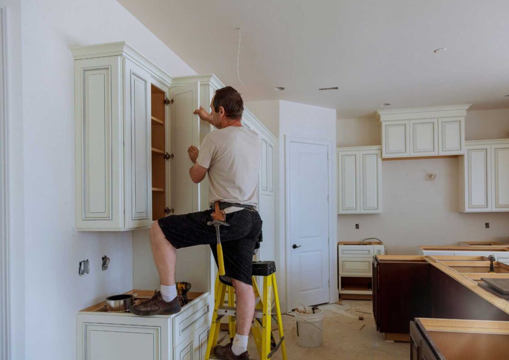 Budget-friendly kitchen remodel using repurposed materials and DIY updates