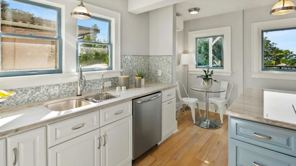 Cost to completely remodel a kitchen with updated cabinets, lighting, and appliances