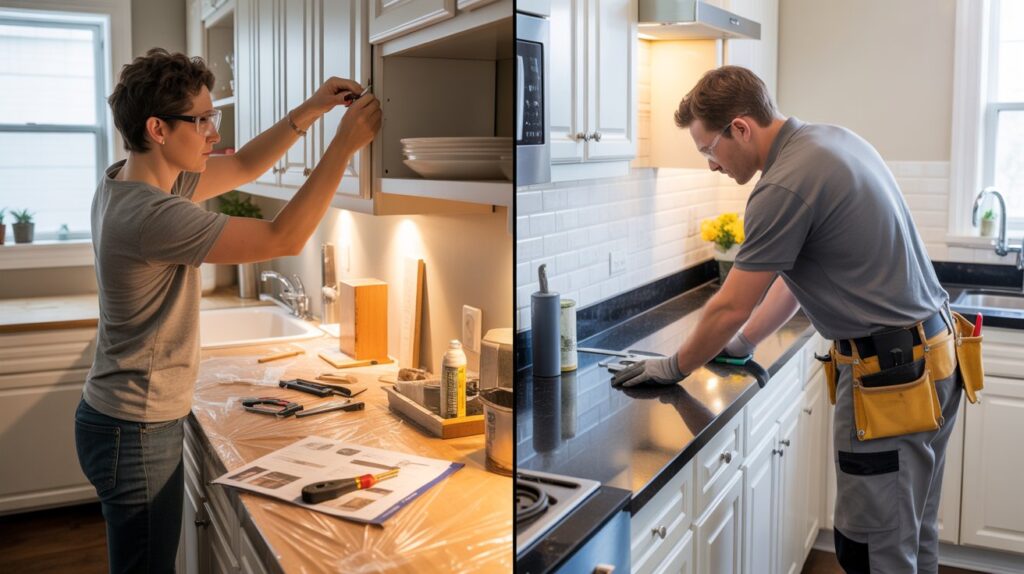 DIY kitchen update vs. professional kitchen renovation