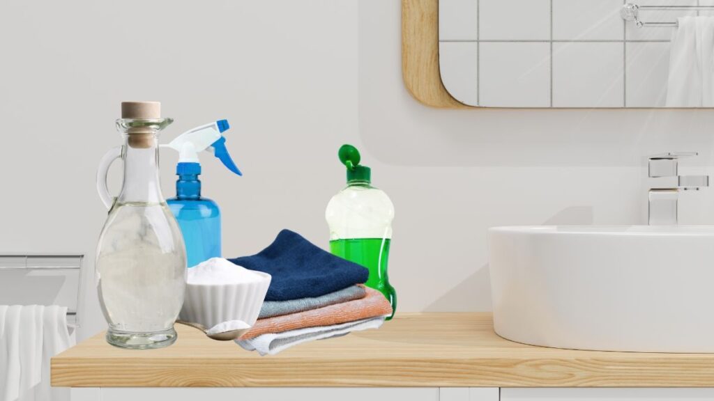 bathroom cleaning tools for preventing hard water stains