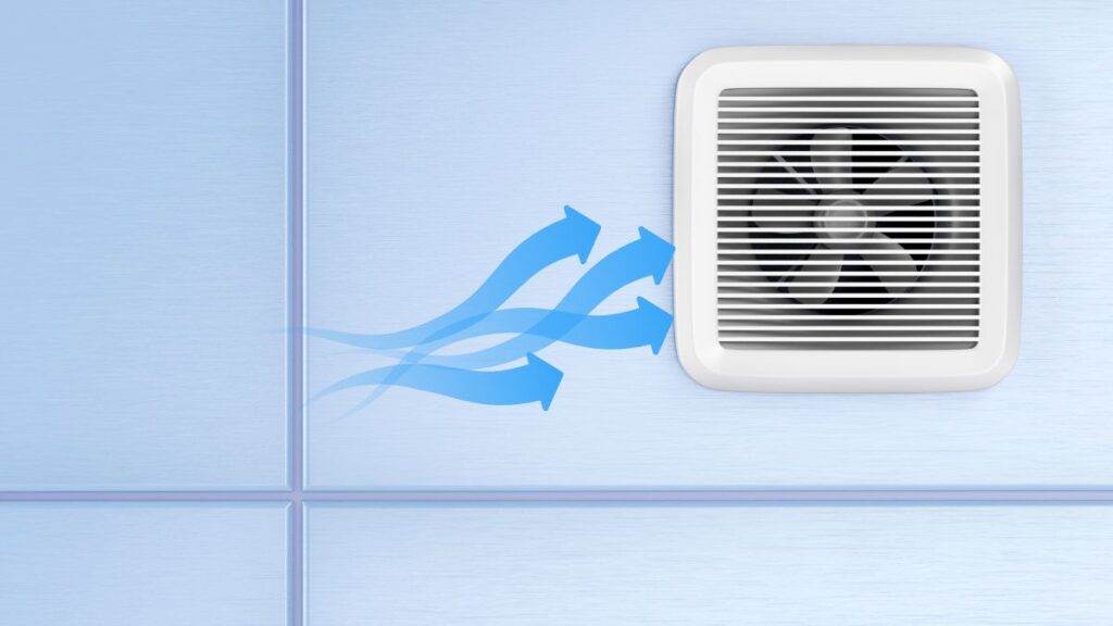 bathroom exhaust fan running for moisture control