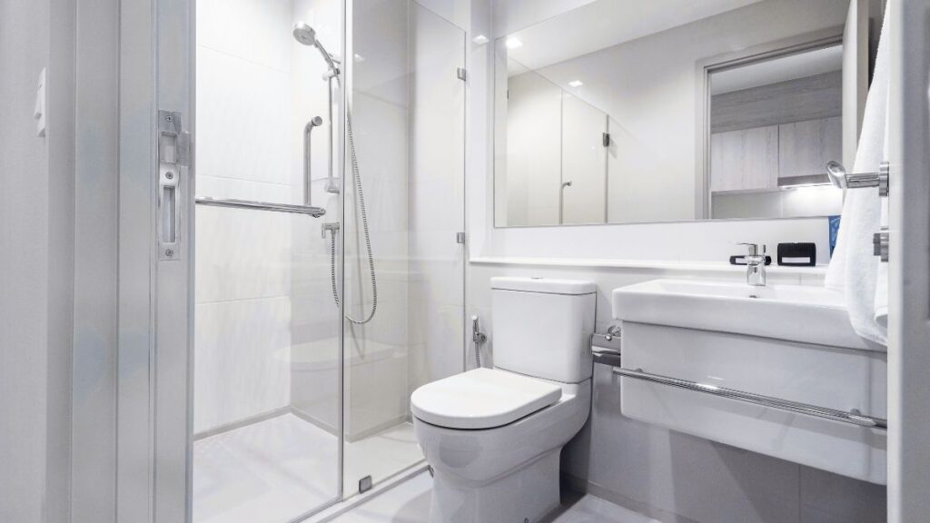 clean toilet bowl after removing hard water stains