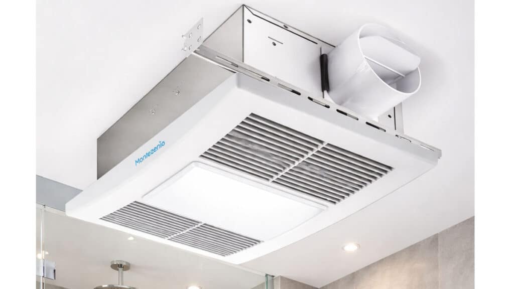 budget bathroom exhaust fan with heater and light grille design