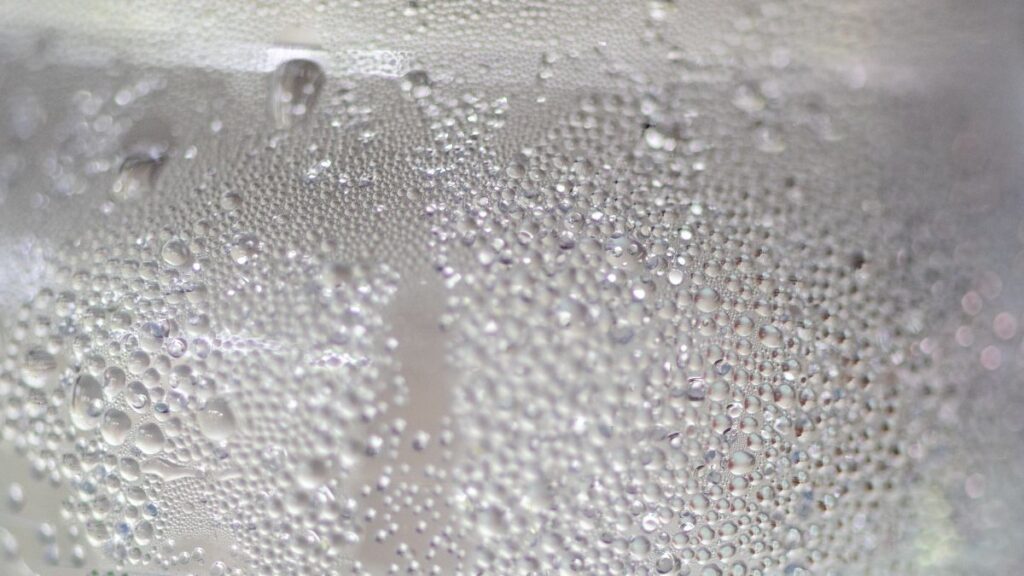 plastic sheet moisture test on concrete slab showing condensation check